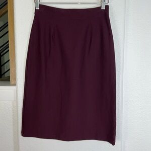 Eileen Fisher Deep Burgundy Pencil Skirt